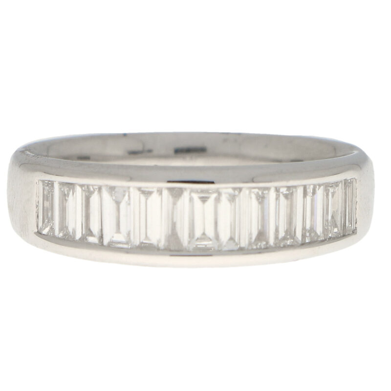 Baguette Cut Diamond Half Eternity Ring