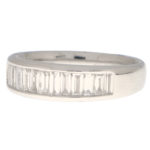 Baguette Cut Diamond Half Eternity Ring