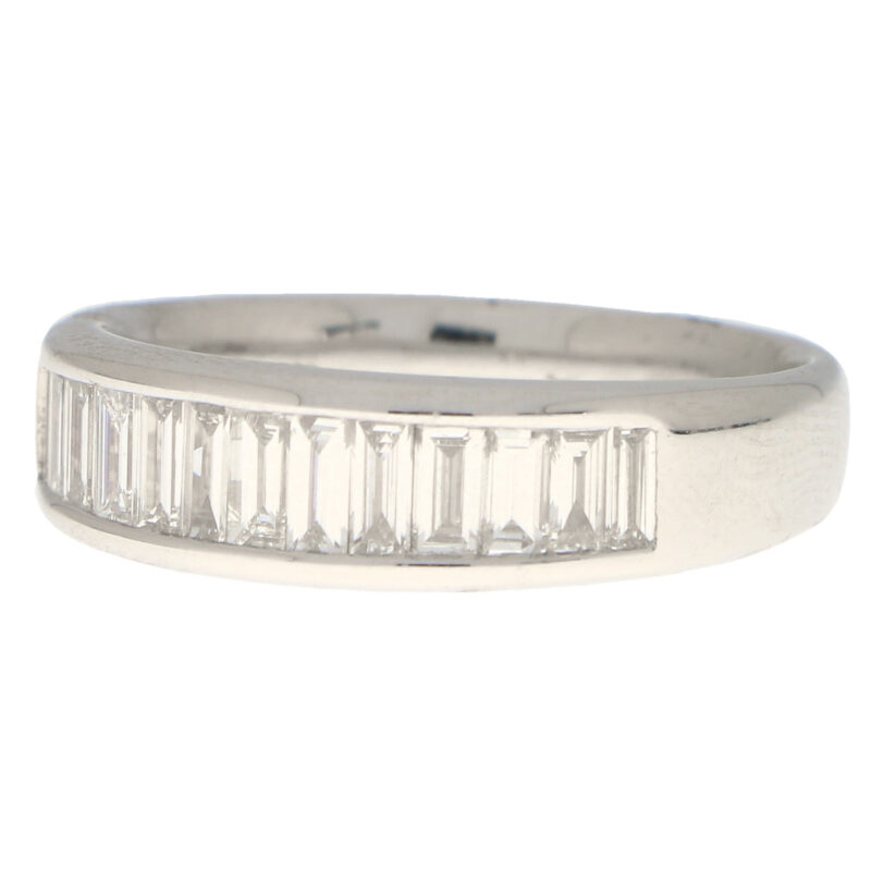 Baguette Cut Diamond Half Eternity Ring