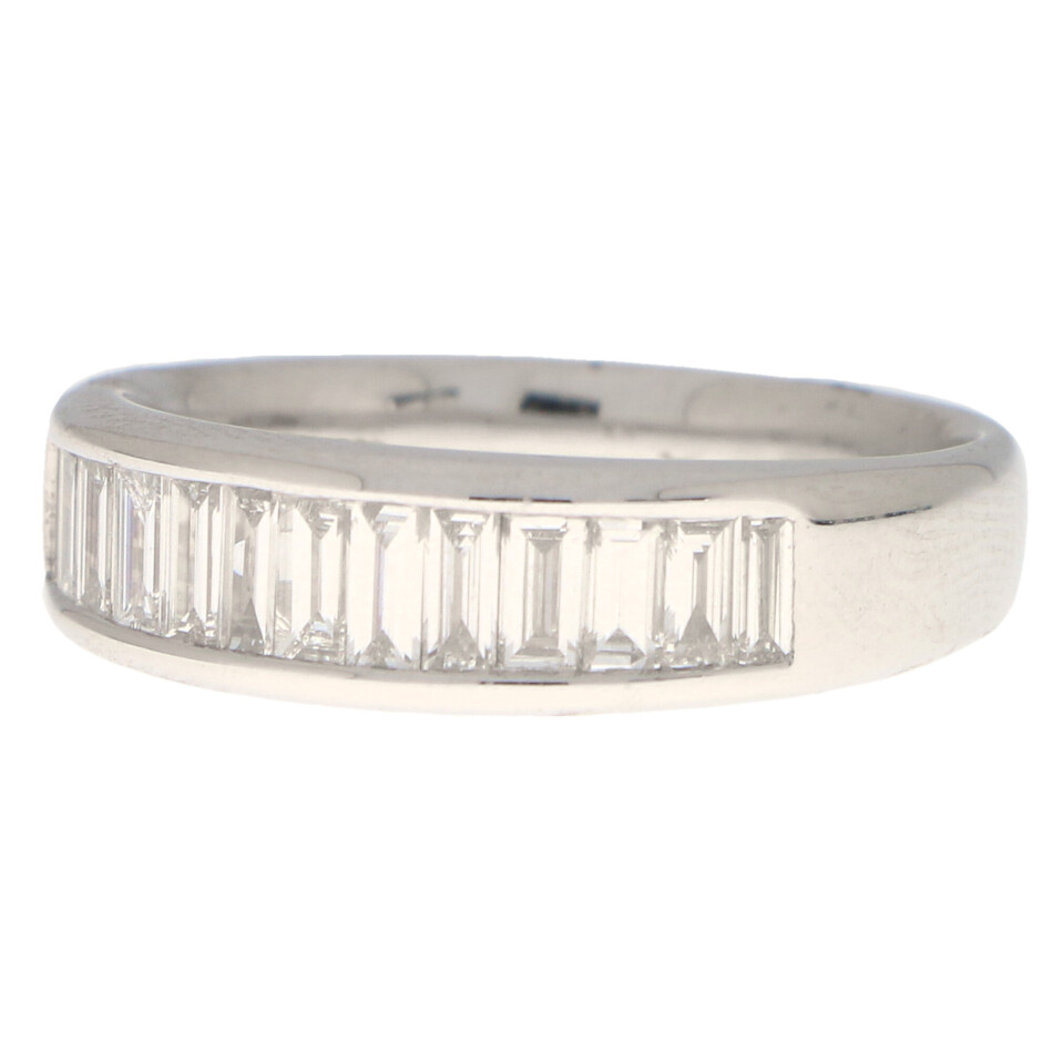 Baguette Cut Diamond Half Eternity Ring