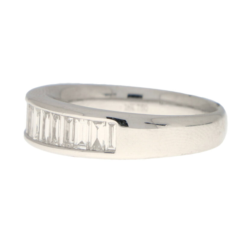 Baguette Cut Diamond Half Eternity Ring