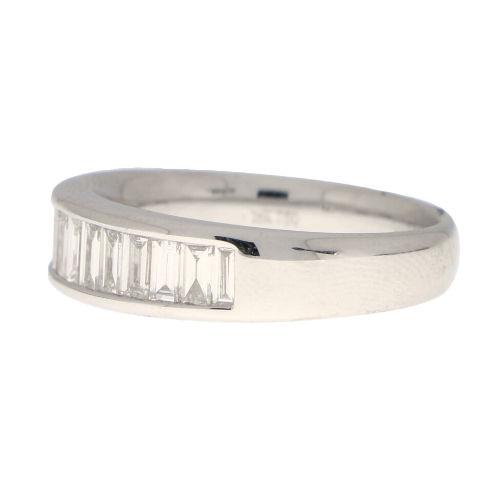 Baguette Cut Diamond Half Eternity Ring