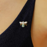 Emerald and Diamond Bee Brooch