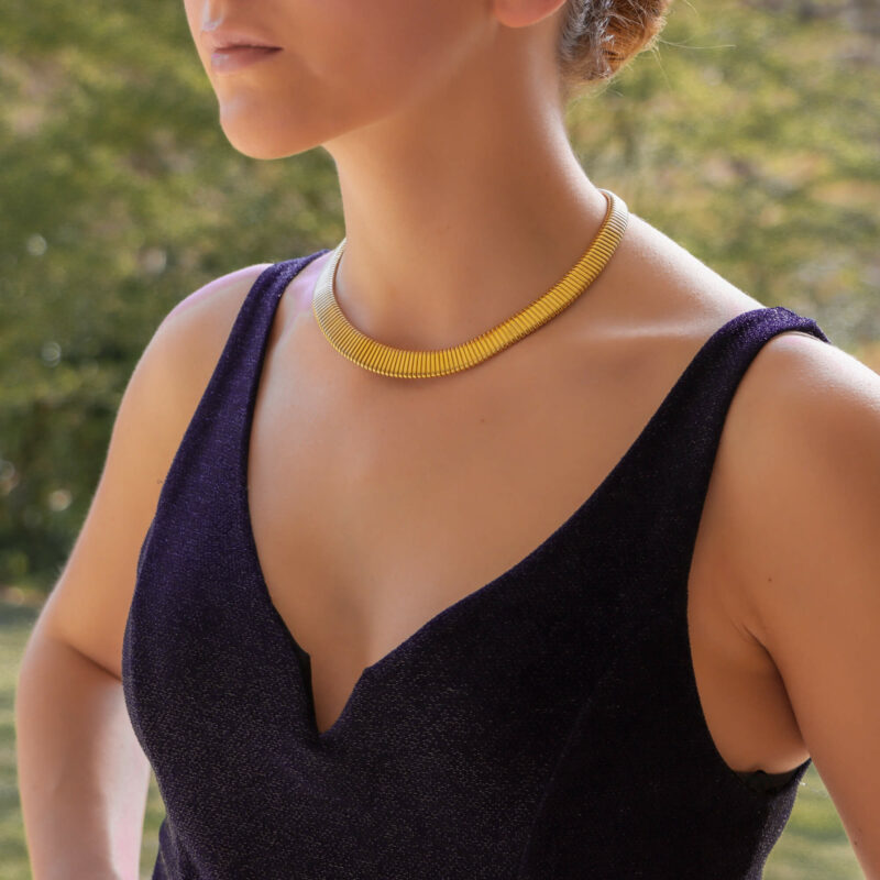 Retro Gas Pipe Collar Necklace