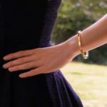 Retro Chunky Bangle in 18k Yellow Gold