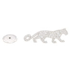 Rare Vintage Cartier Diamond Panther Pin Brooch