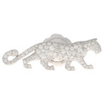 Rare Vintage Cartier Diamond Panther Pin Brooch