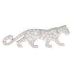 Rare Vintage Cartier Diamond Panther Pin Brooch