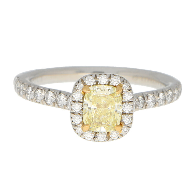 Vintage Tiffany & Co 'Soleste' Fancy Yellow Diamond Ring