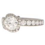 GIA Certified Vintage Fred Paris Lovers Knot Solitaire Ring GIA Certified Vintage Fred Paris Lovers Knot Solitaire Ring