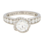 GIA Certified Vintage Fred Paris Lovers Knot Solitaire Ring GIA Certified Vintage Fred Paris Lovers Knot Solitaire Ring