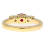 Ruby and Diamond Three Stone Ring