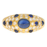 Vintage Cartier Sapphire and Diamond Dome Ring