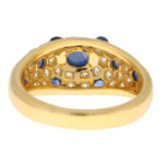 Vintage Cartier Sapphire and Diamond Dome Ring