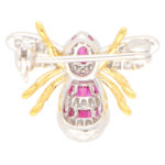 Ruby and Diamond Bee Brooch