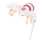 Ruby and Diamond Bee Brooch