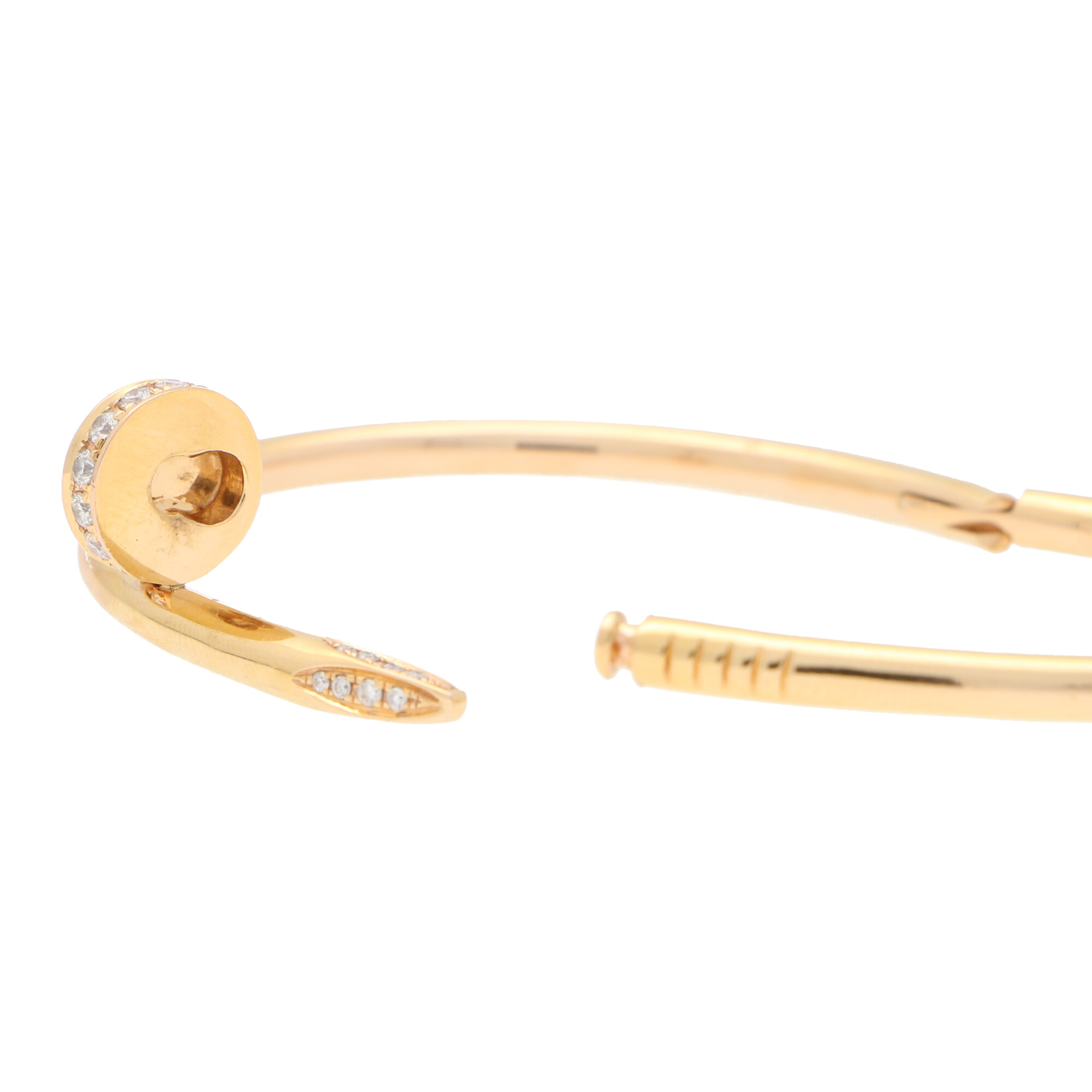 Vintage Cartier Diamond Juste Un Clou Bangle Size 17 at Susannah Lovis ...