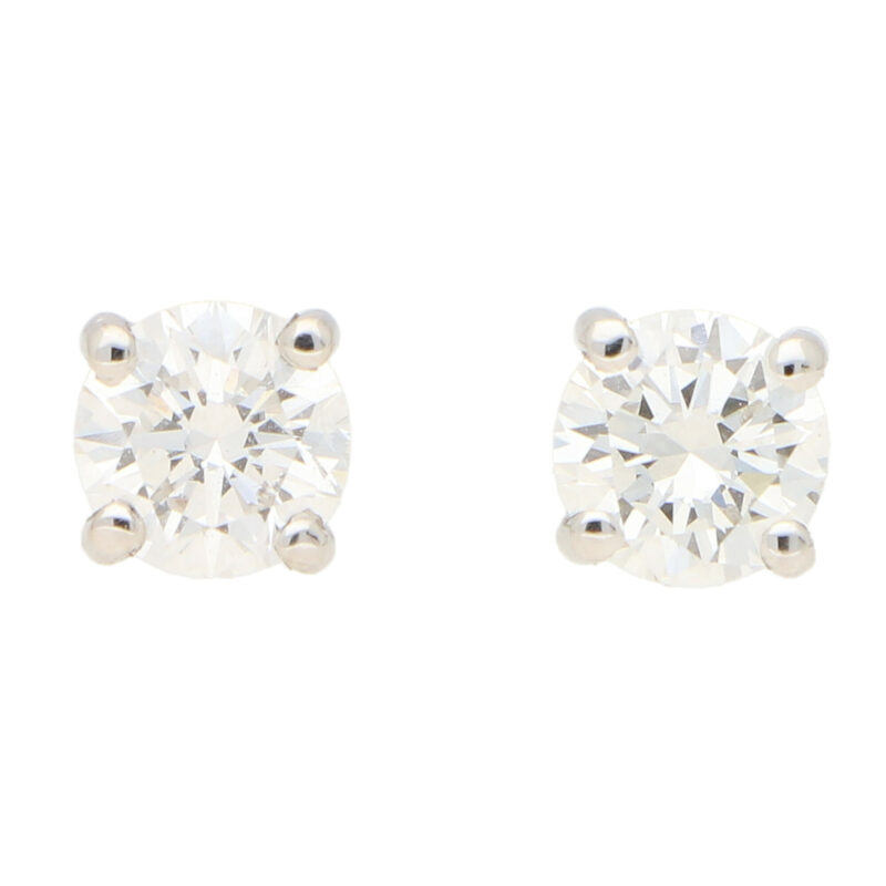 Solitaire Diamond Stud Earrings 1.20ct