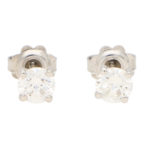 Solitaire Diamond Stud Earrings 1.20ct