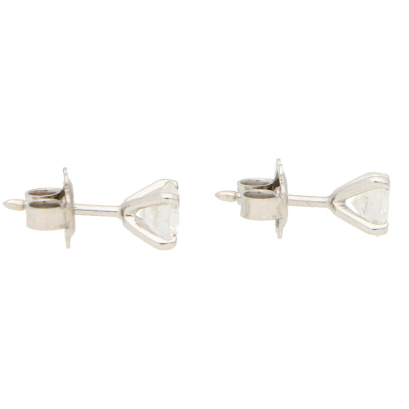 Solitaire Diamond Stud Earrings 1.20ct