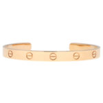 Vintage Cartier LOVE U Bangle in Rose Gold Size 18