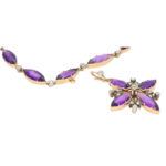 Late Victorian Amethyst and Diamond Convertible Necklace