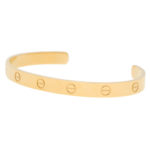 Vintage Cartier LOVE U Bangle in Yellow Gold Size 18