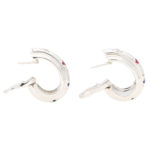 Vintage Piaget Possession Multi Gem Hoop Earrings