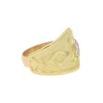 Etruscan Diamond Band Ring in Yellow Gold