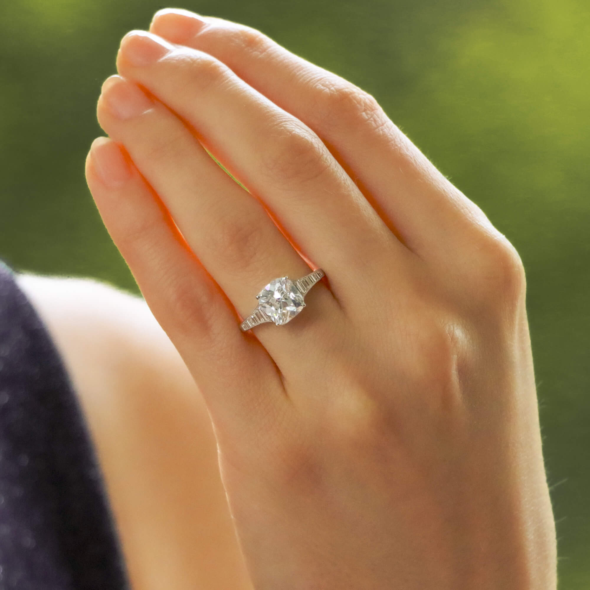 Cushion Cut Diamond Solitaire Ring at Susannah Lovis Jewellers