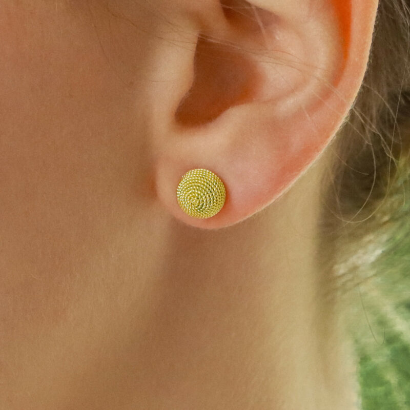 Woven Dome Stud Earrings