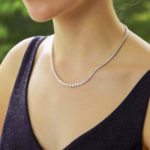 Diamond Rivière Necklace in 18k White Gold