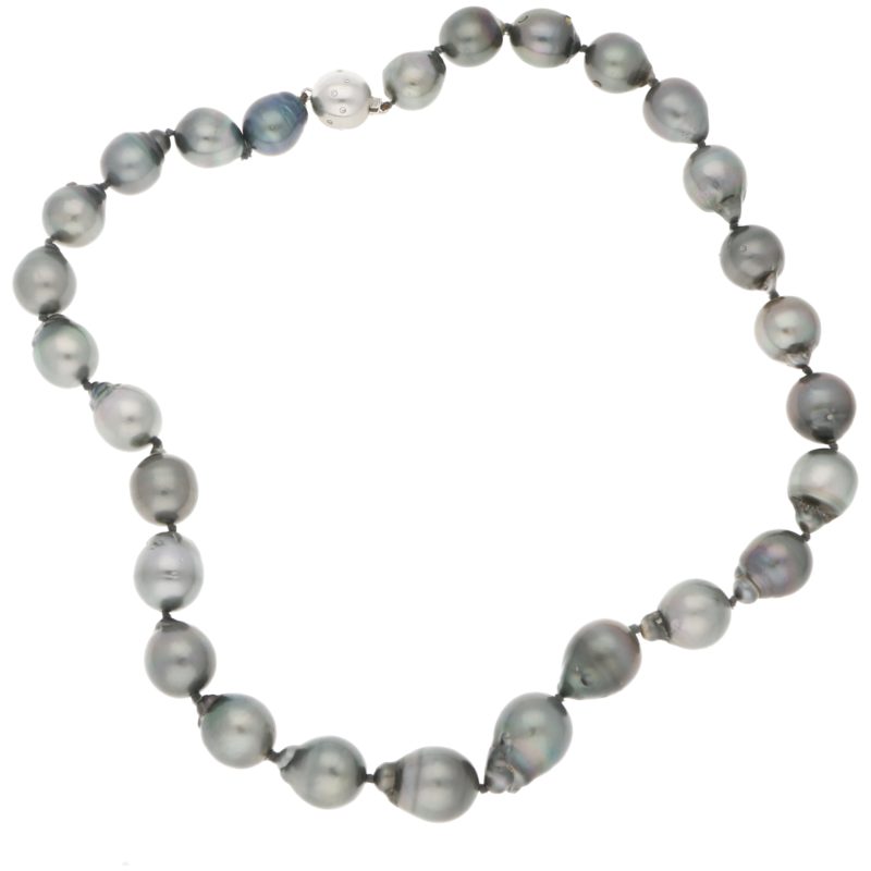 Tahitian Pearl Strand With Diamond Clasp