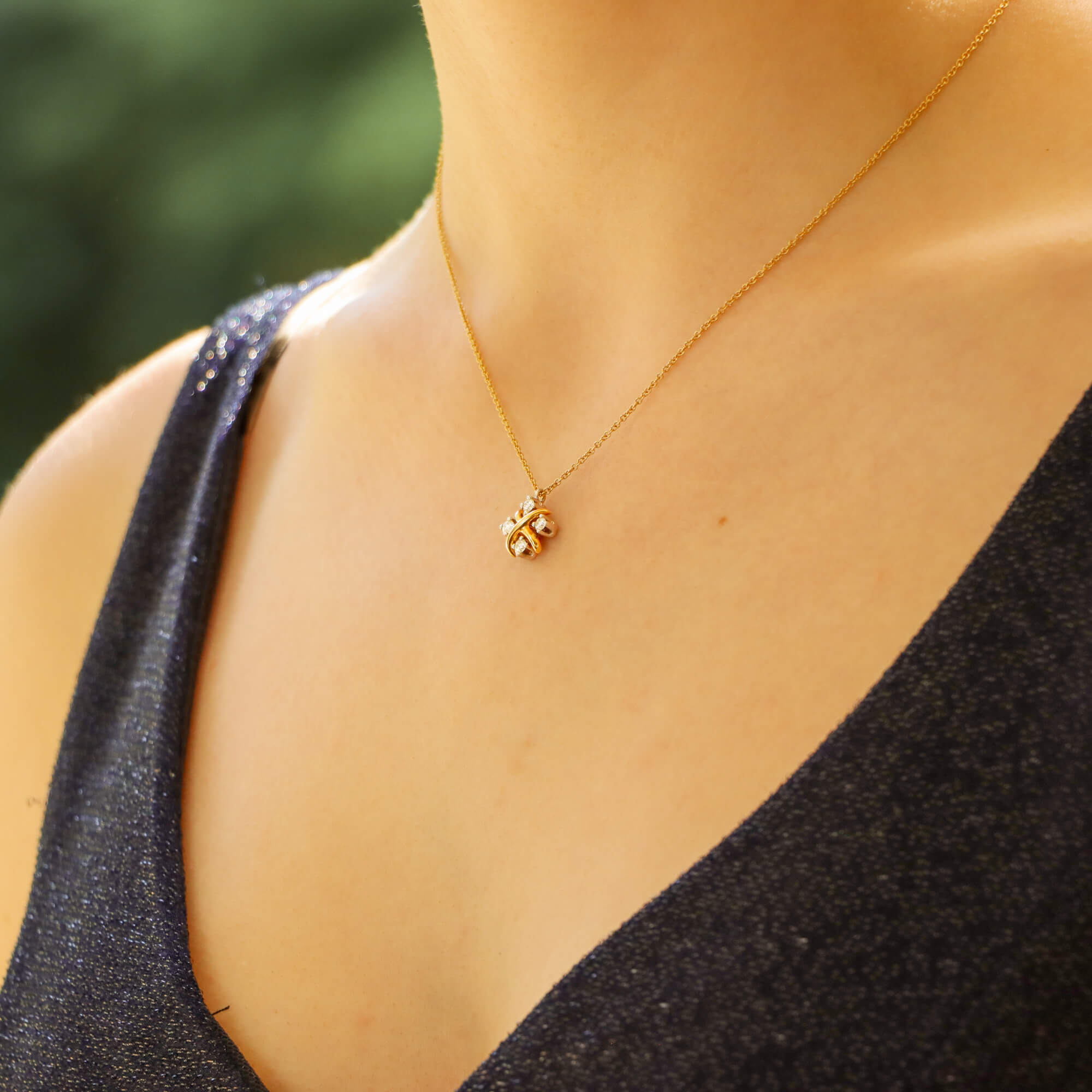 Vintage Tiffany Co. Diamond Schlumberger Lynn Pendant at