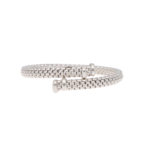 18ct white gold Fope bangle