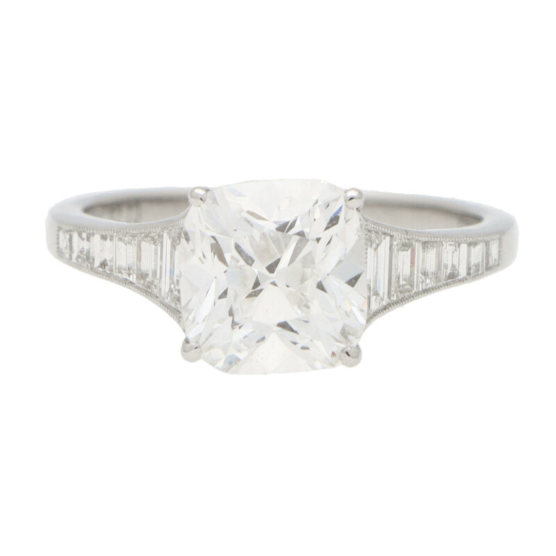 Cushion Cut Diamond Solitaire Ring