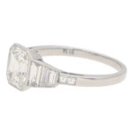 Art Deco Style Asscher Cut Diamond Ring