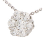 Diamond Floral Cluster Necklace