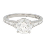 GIA Certified Art Deco Inspired Diamond Engagement Ring