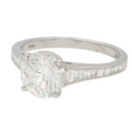 GIA Certified Art Deco Inspired Diamond Engagement Ring