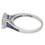 Certified Diamond and Sapphire Solitaire Ring