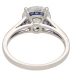 Certified Diamond and Sapphire Solitaire Ring