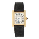 18 carat gold Cartier Tank Solo wrist watch