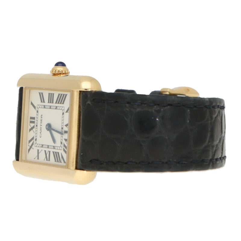 18 carat gold Cartier Tank Solo wrist watch