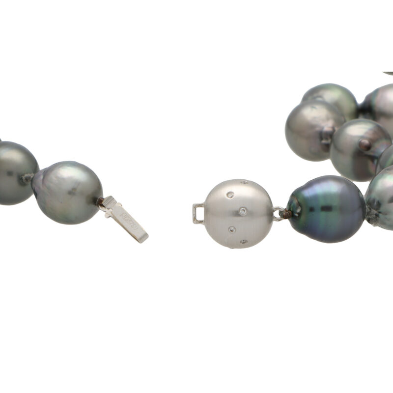 Tahitian Pearl Strand With Diamond Clasp