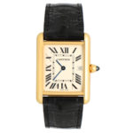 Large model 18 carat gold Cartier Tank Louis wrist watch