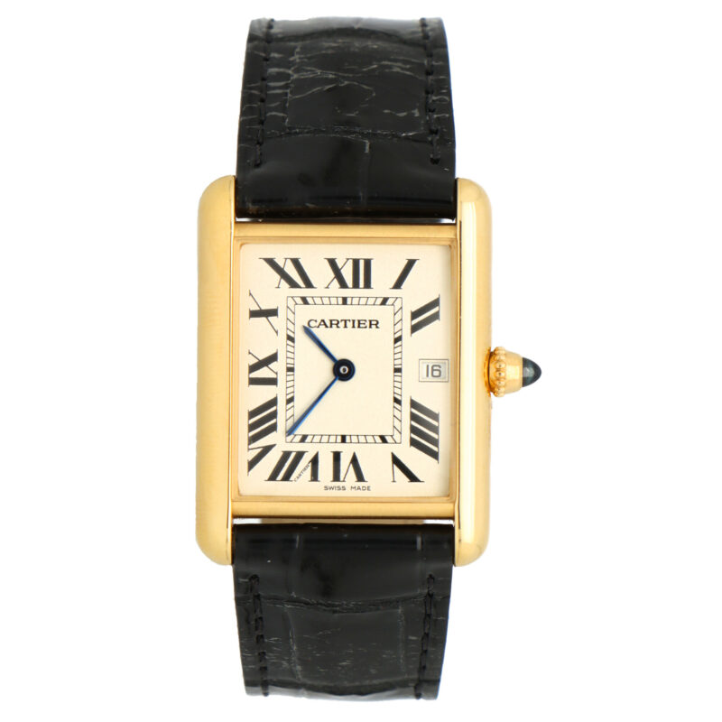 Large model 18 carat gold Cartier Tank Louis wrist watch