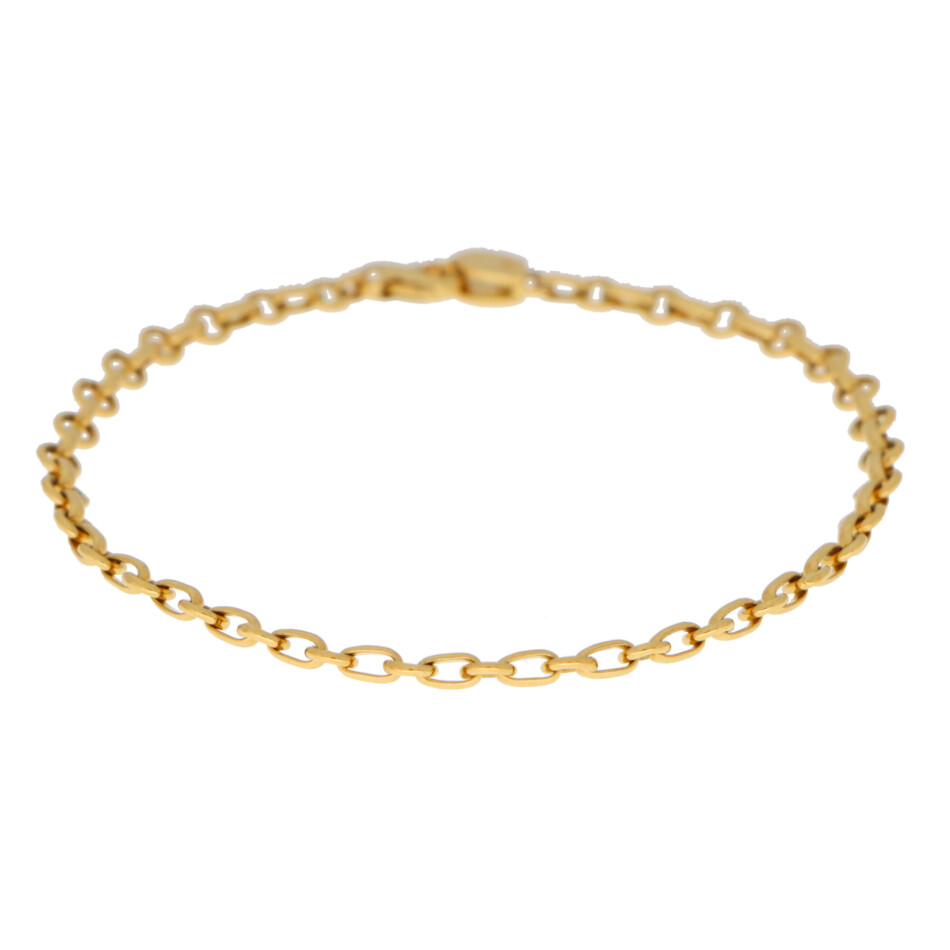 Classic Chain Link Bracelet in 18K Yellow Gold