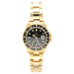 18 carat yellow gold Rolex GMT II Master wrist watch