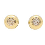 Cognac Diamond Stud Earrings